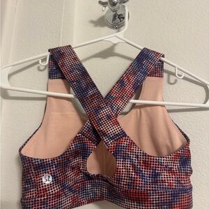 Lululemon Athletica Pink and Purple Cross-Back Sports Bra